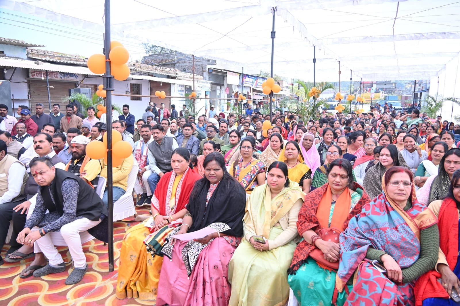 माँ महामाया मंदिर के प्रवेश द्वार के लोकार्पण