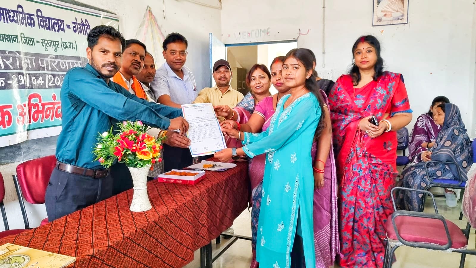 शा.उ.मा.विद्यालय गंगोटी का परीक्षा परिणाम घोषित।