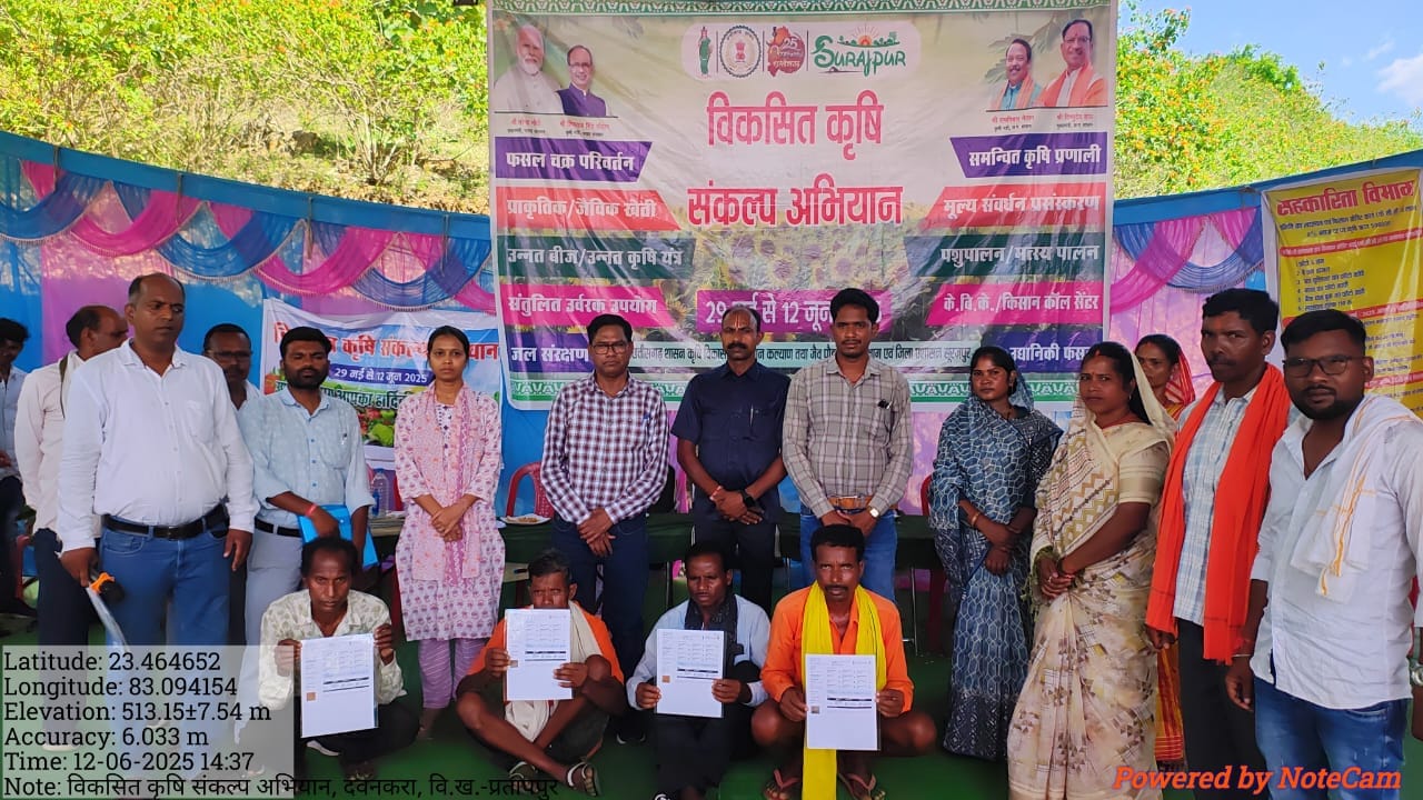 विकसित कृषि संकल्प अभियान के तहत जिले में लगे कृषि शिविर, 1106 किसान हुए लाभान्वित