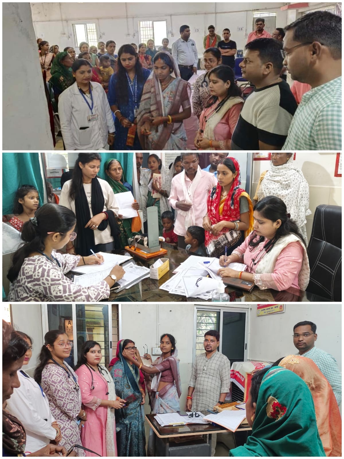 बसदेई स्वास्थ्य केंद्र में शुरू हुआ स्वस्थ नारी, सशक्त परिवार अभियान, महिलाओं का हुआ स्वास्थ्य परीक्षण व चश्मा वितरण